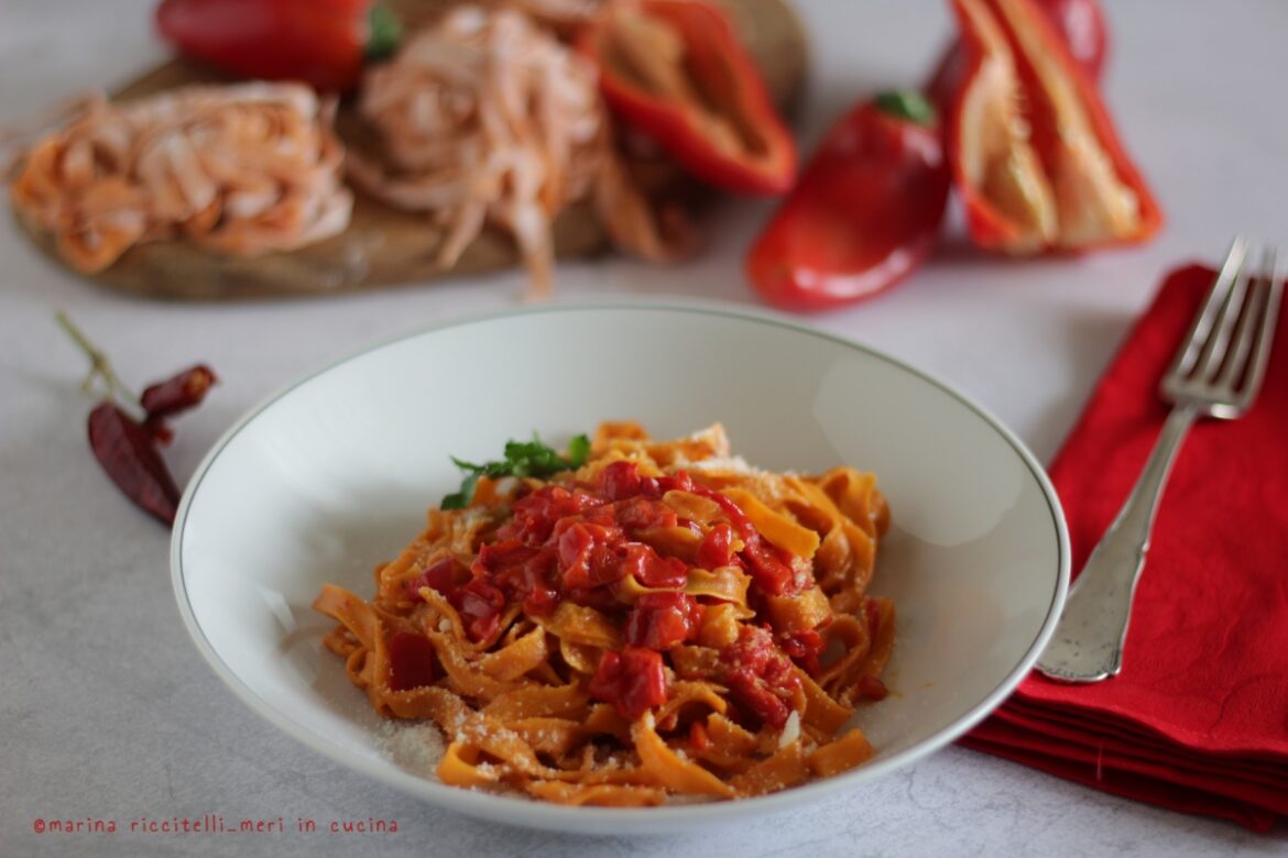 Fettuccine ai peperoni di Pontecorvo